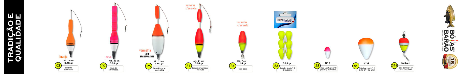 Bóias Barão - Produtos para Pesca