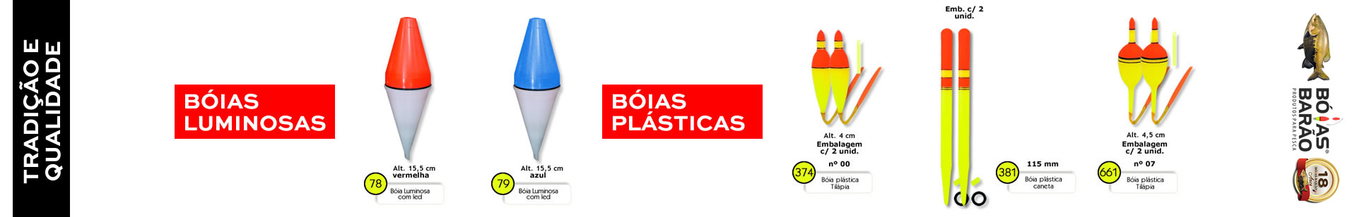 Bóias Barão - Produtos para Pesca